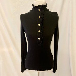 High Collar Black Shirt